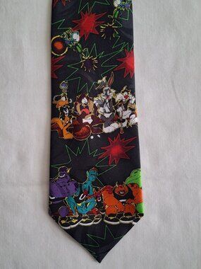 Vintage Neck Tie Necktie 1996 Bugs Bunny Space Jam Looney Tunes Warner Bros